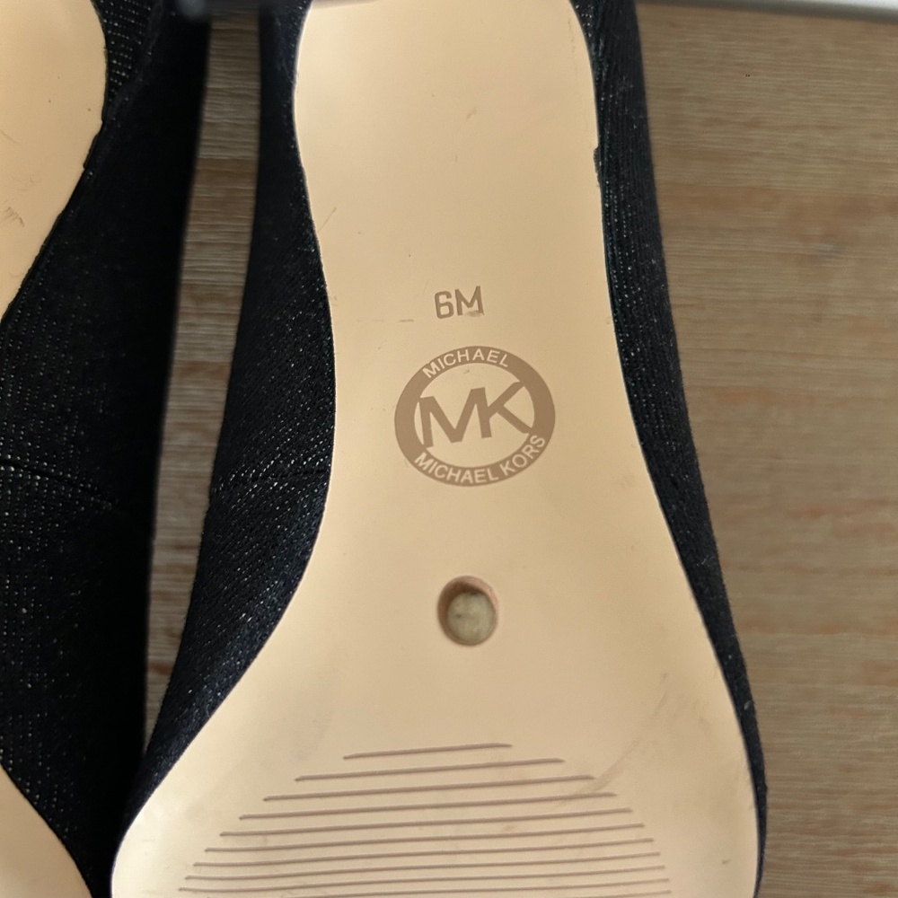 Michael Kors Amara Pump | Size 6M | Black Denim | Market Sample | New - Picture 11 of 13